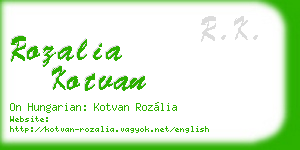 rozalia kotvan business card